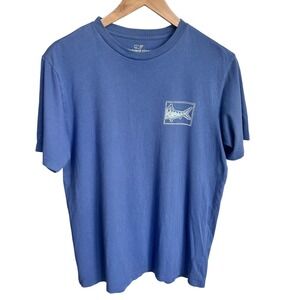 Vineyard Vines Classic T- shirt Short Sleeve Mens Sz Small Blue Grand Slam Fish